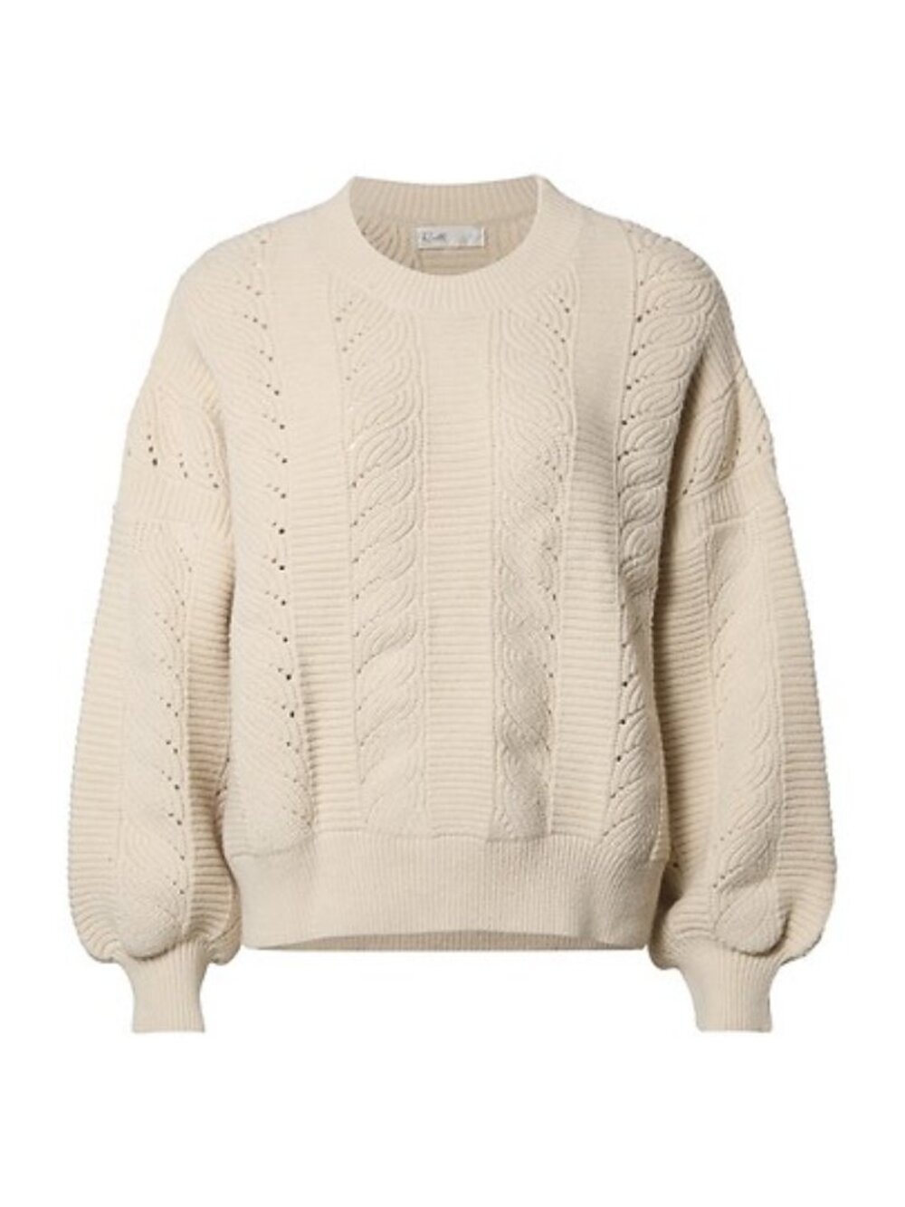 RIELLE Women's Chunky Sweater Size S In Ivory